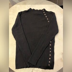 Cotton-Blend Sweater, Size L